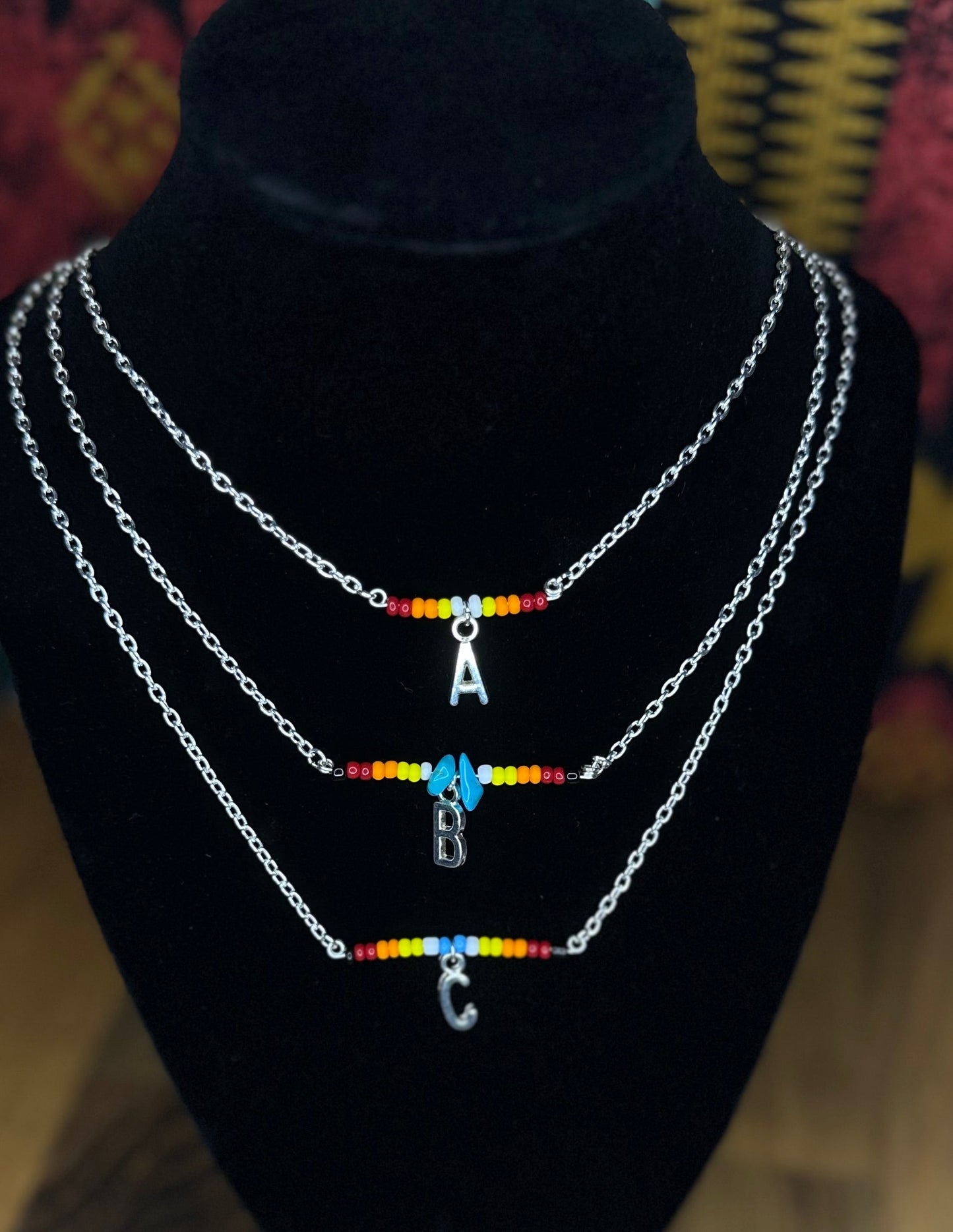 Beaded Initial necklace