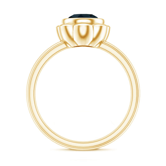 Genuine 1.35 Carat London Blue Topaz Solitaire Engagement Ring