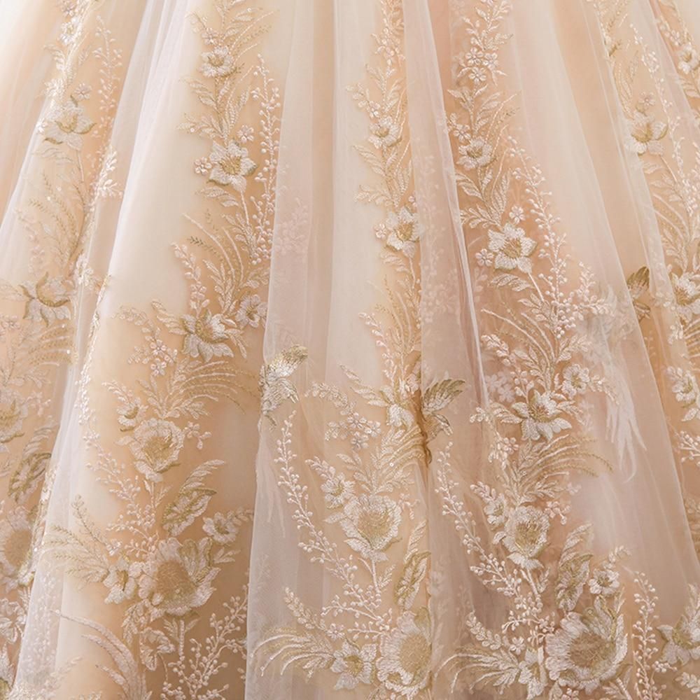 Luxury Sparkly Beading Pearls Wedding Gown