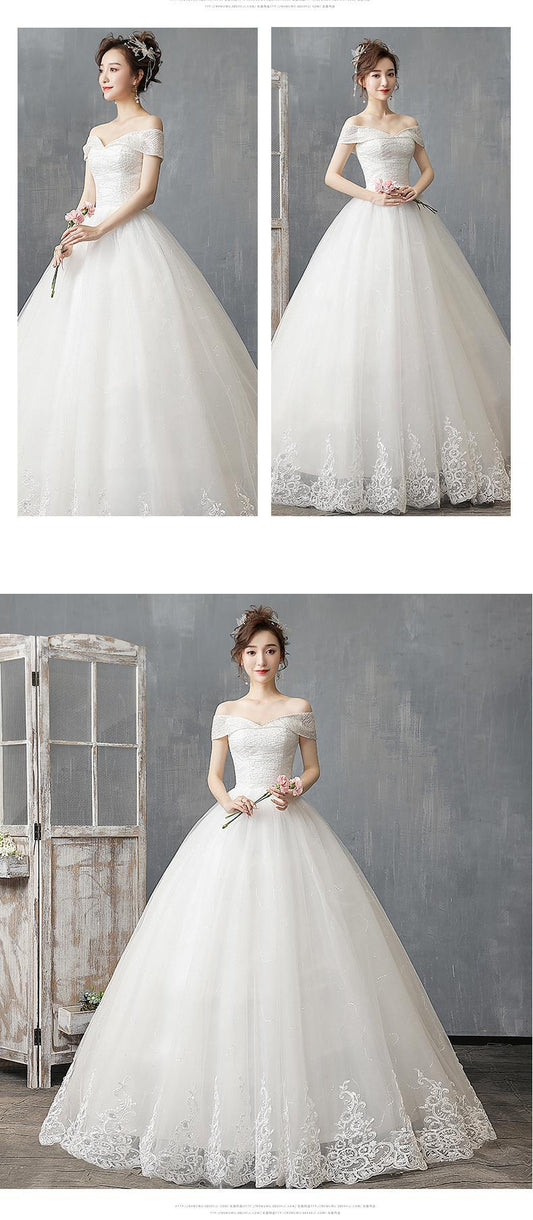 Sexy Off The Shoulder Short Sleeve Wedding Dress