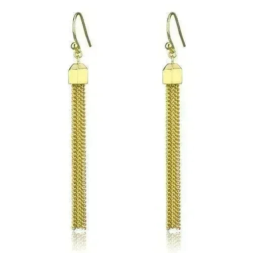 Gold Brass Crystal Earrings – Elegant & Lightweight – Femstylo