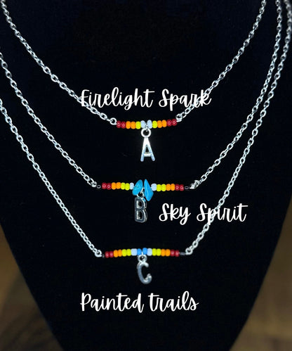 Beaded Initial necklace