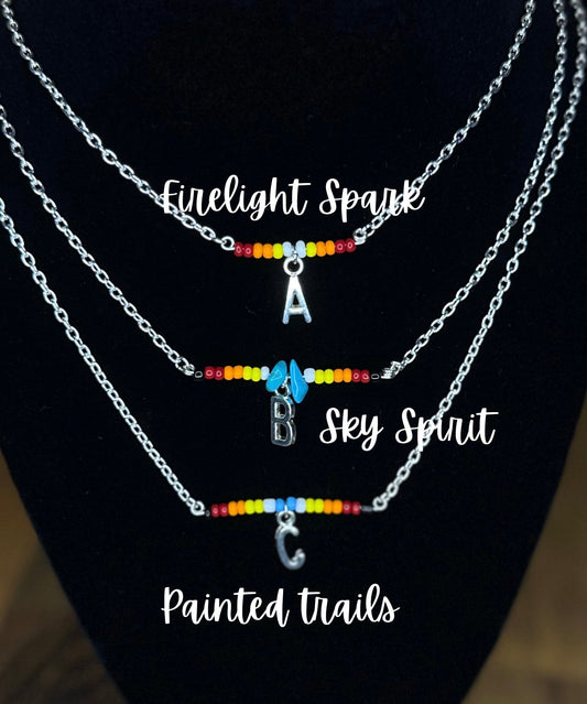 Beaded Initial necklace