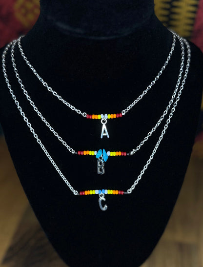 Beaded Initial necklace