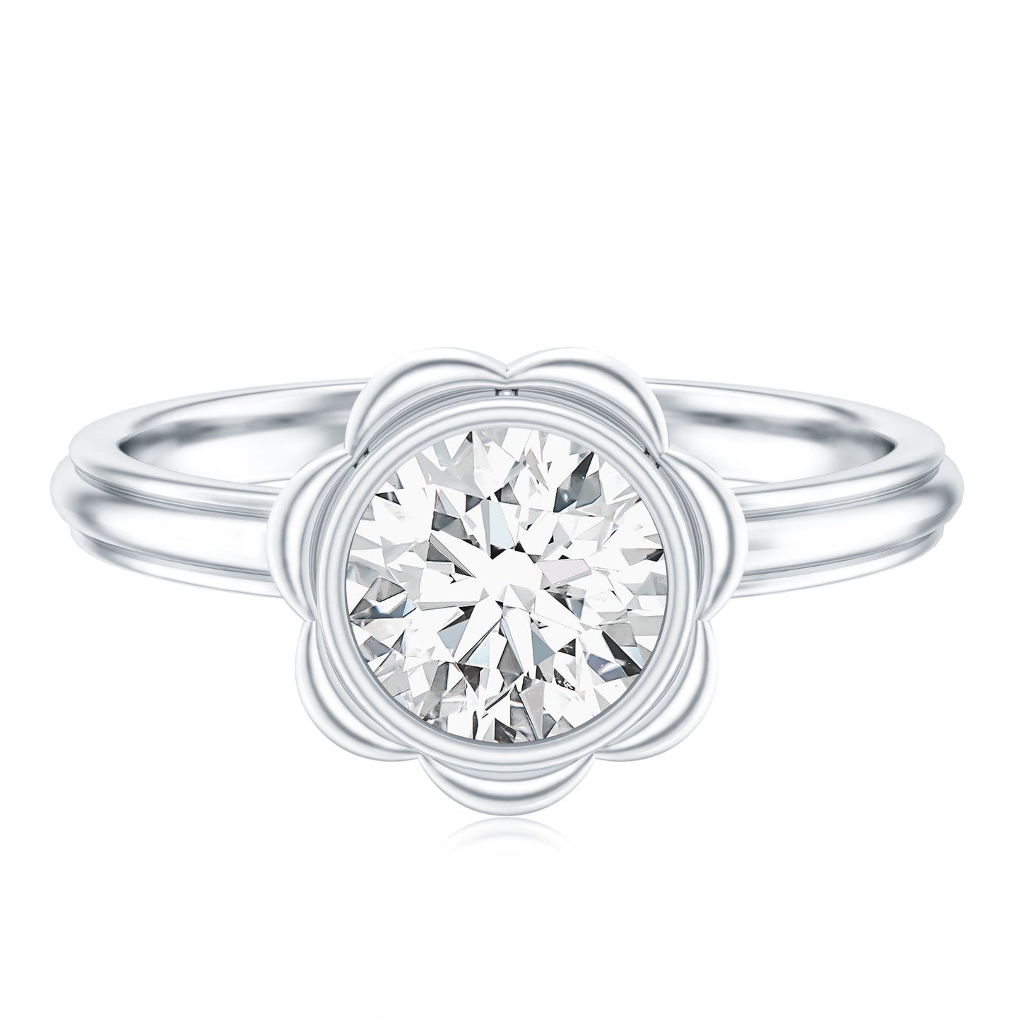 1.25 Carat Round Lab Grown Diamond Solitaire Engagement Ring