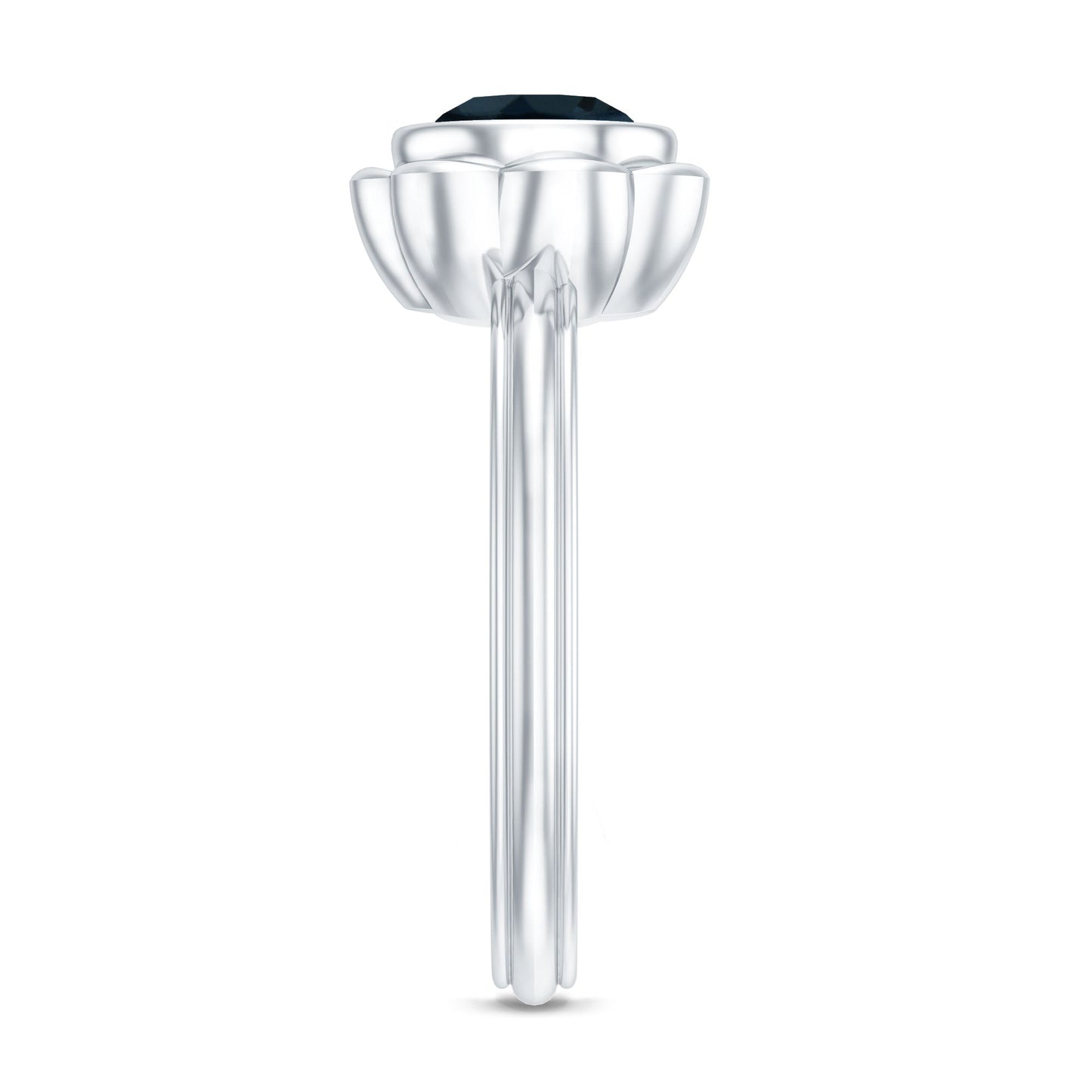 Genuine 1.35 Carat London Blue Topaz Solitaire Engagement Ring