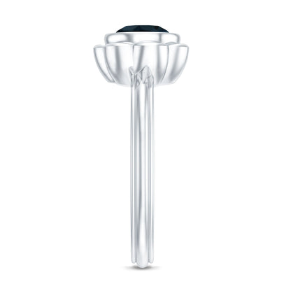 Genuine 1.35 Carat London Blue Topaz Solitaire Engagement Ring