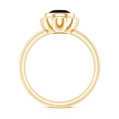 1.7 Carat Round Cut Garnet Flower Engagement Ring for Women