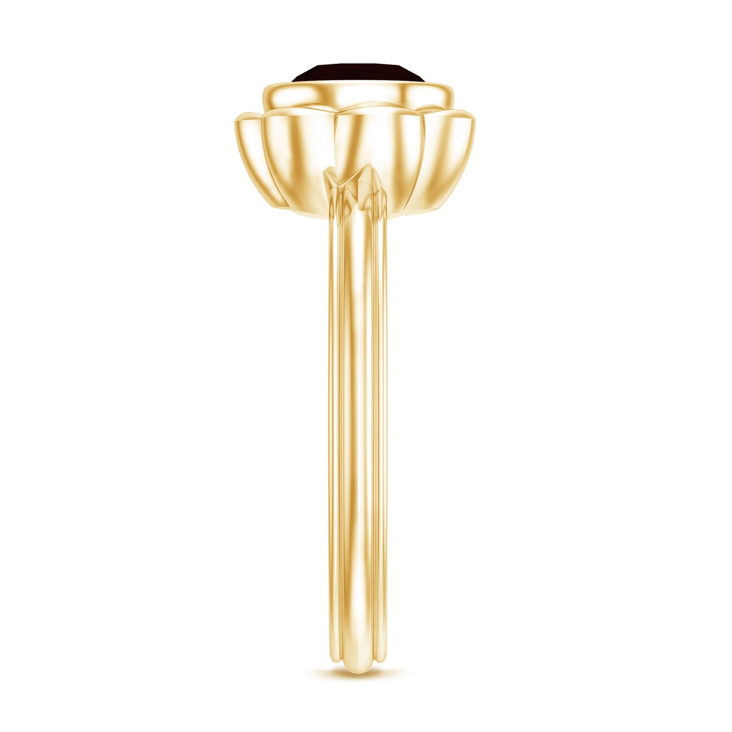 1.7 Carat Round Cut Garnet Flower Engagement Ring for Women