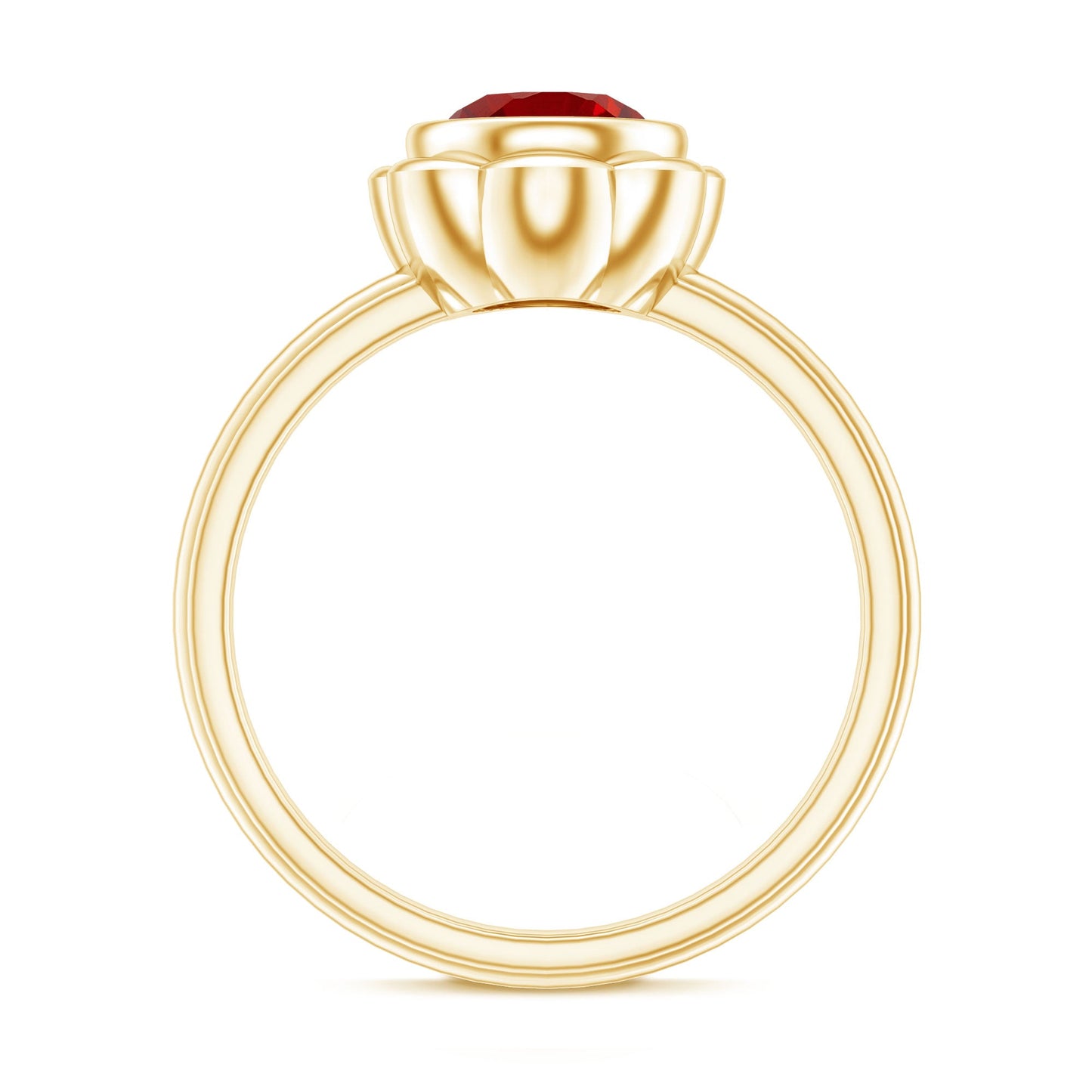 1.3 Carat Lab Grown Ruby Flower Engagement Ring