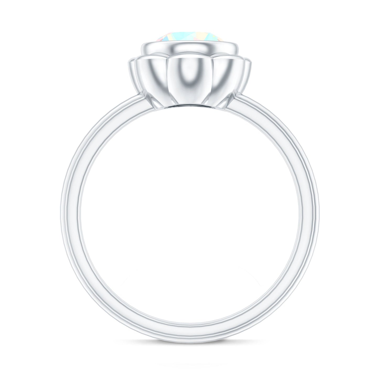 1.5 Carat Ethiopian Opal Engagement Ring for Women