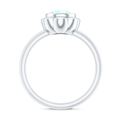 1.5 Carat Ethiopian Opal Engagement Ring for Women