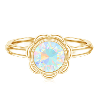 1.5 Carat Ethiopian Opal Engagement Ring for Women