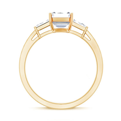 2 CT Lab Grown Diamond Emerald Cut Engagement Ring