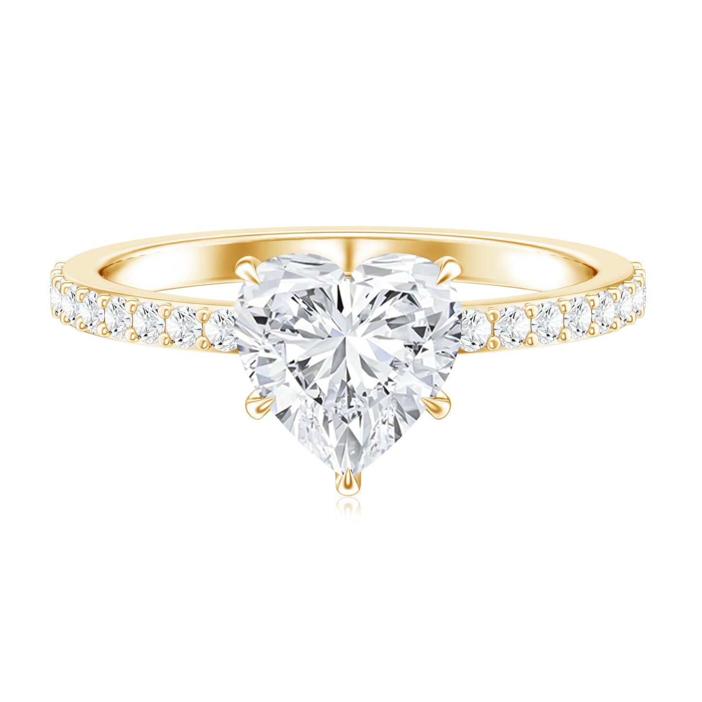 2 Carat Lab Grown Diamond Heart Engagement Ring for Her