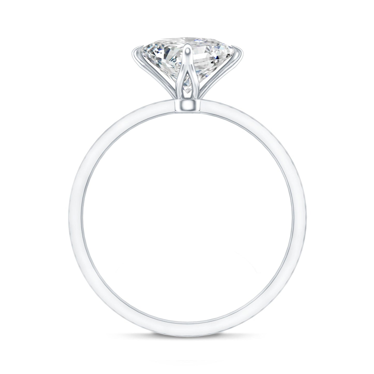 1.25 CT Princess Cut Lab Grown Diamond Solitaire Engagement Ring