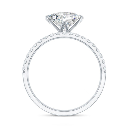 Princess Cut Lab Grown Diamond Ring With Wedding Band