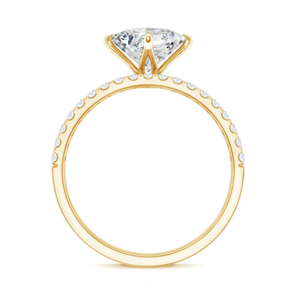 Princess Cut Lab Grown Diamond Ring With Wedding Band