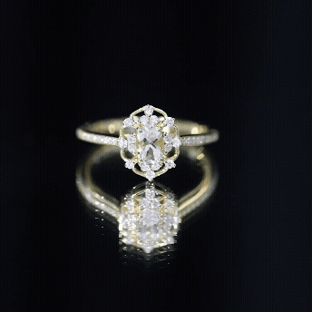 Vintage Inspired Morganite Engagement Ring with Diamonds