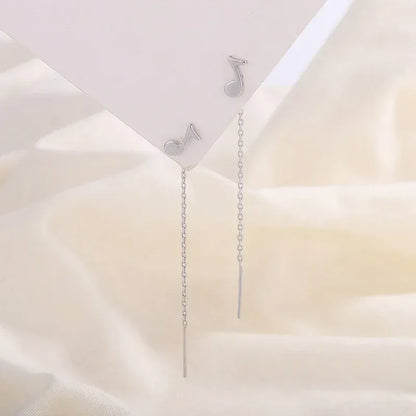 925 Silver Earring For Women Long Tassel Earrings Ear Line pendientes Fashion Zircon Star Drop Earrings