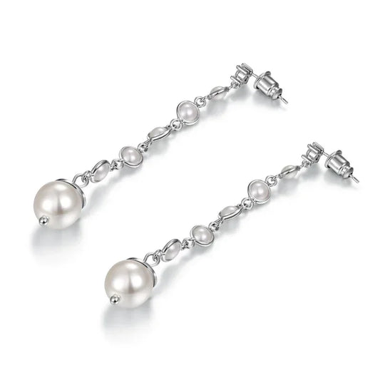 Luxury Pearl Drop Earrings for Women – 5A Zircon Bridal Dangle | Femstylo