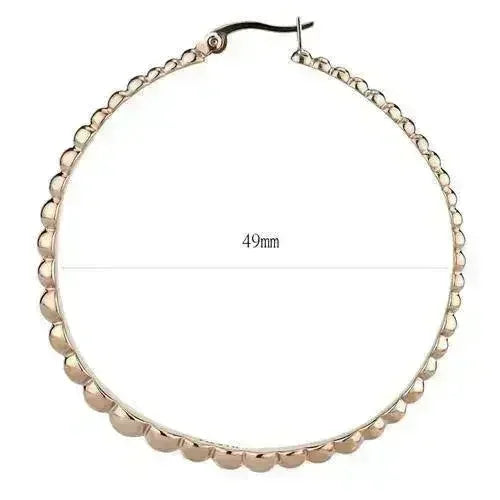 IP Rose Gold Stainless Steel Earrings - Hypoallergenic | TK3068