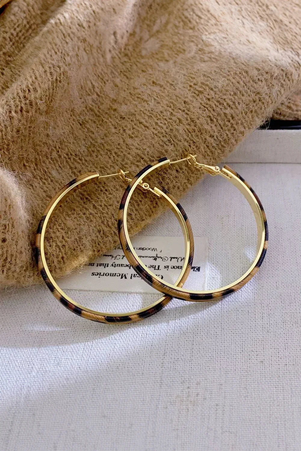Thai Curry Leopard Print Hoop Earrings