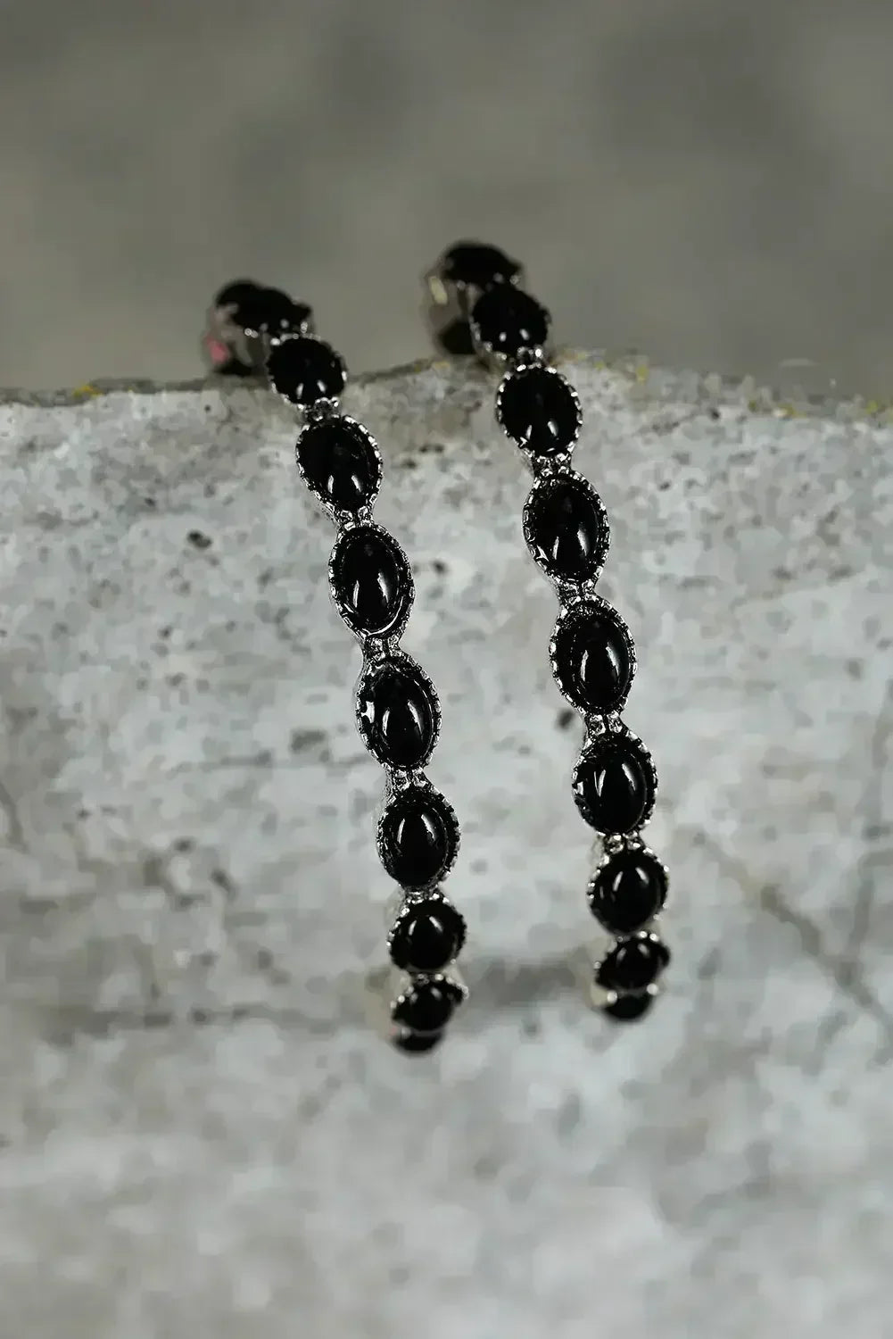 Turquoise C-Shape Hoop Earrings | Bold Statement Earrings - Femstylo