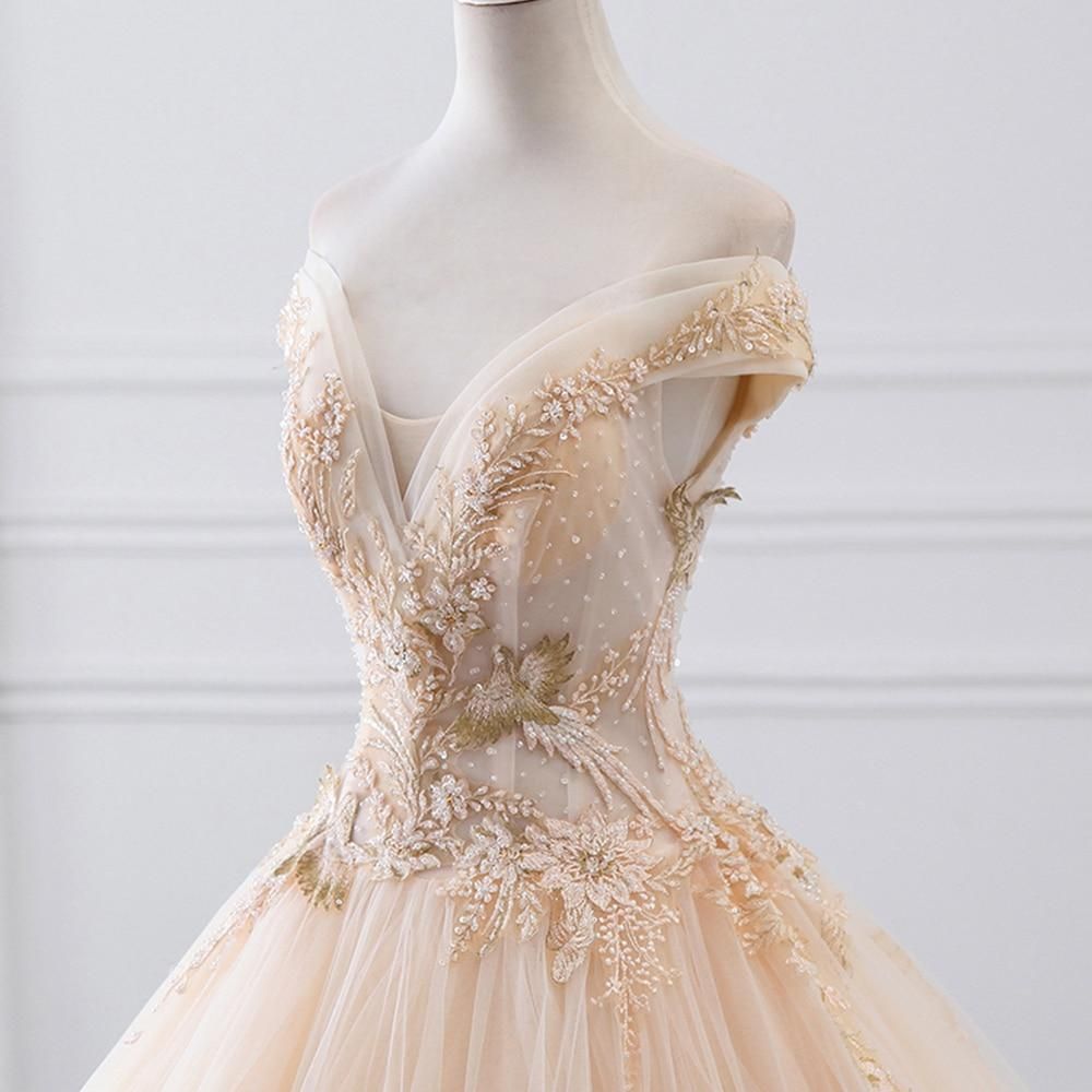 Luxury Sparkly Beading Pearls Wedding Gown