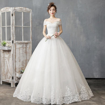 Sexy Off The Shoulder Short Sleeve Wedding Dress