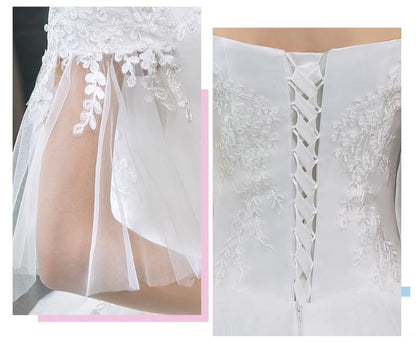 Sexy Off Shoulder Wedding Dress Korean Style