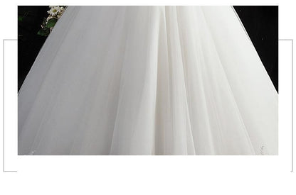 Sexy Off The Shoulder Boat Neck Bridal Gown