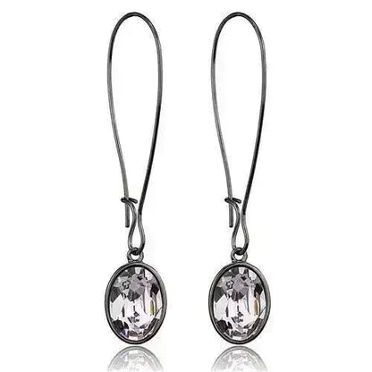 TK2719 - IP Light Black  (IP Gun) Stainless Steel Earrings with Top