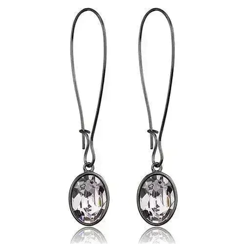 TK2719 - IP Light Black  (IP Gun) Stainless Steel Earrings with Top
