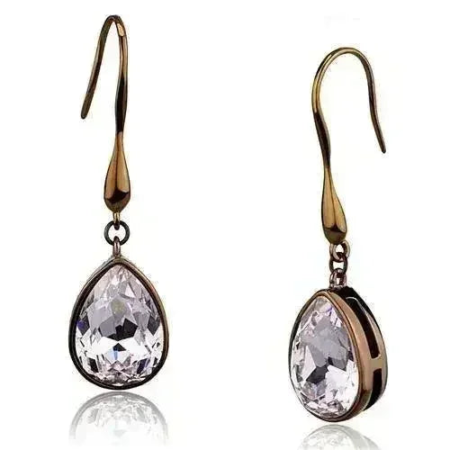 IP Coffee Stainless Steel Crystal Earrings – Femstylo